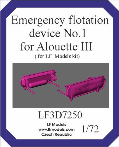 LF3D7250 - Emergency flotation device No. 1 for Aloutte III - 1:72