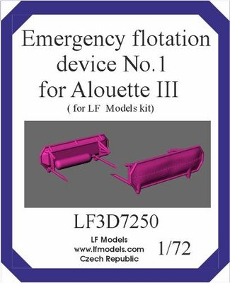 LF3D7250 - Emergency flotation device No. 1 for Aloutte III - 1:72