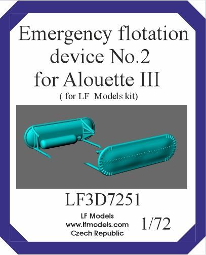 LF3D7251 - Emergency flotation device No. 2 for Aloutte III - 1:72