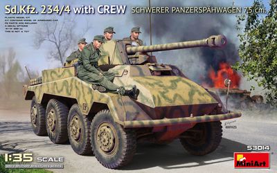 53014 - Sd.Kfz. 234/4 w/CREW Schwerer Panzerspähwagen 7,5 cm. - 1:35