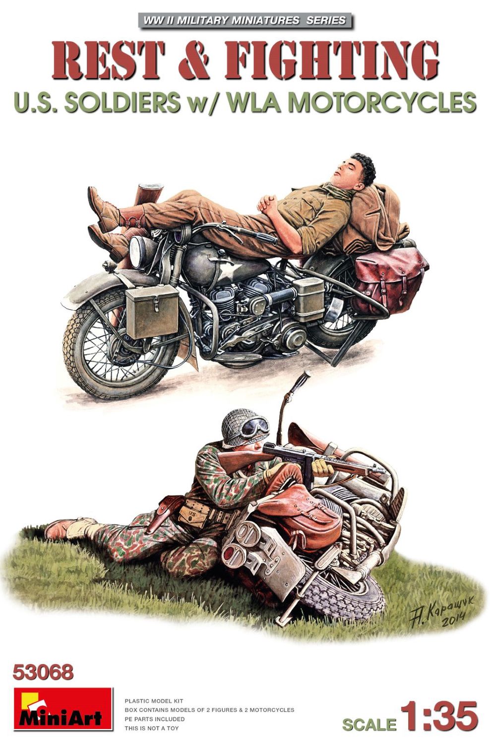 53068 - Rest &amp; Fighting U.S. Soldiers with WLA Motorcycles - 1:35