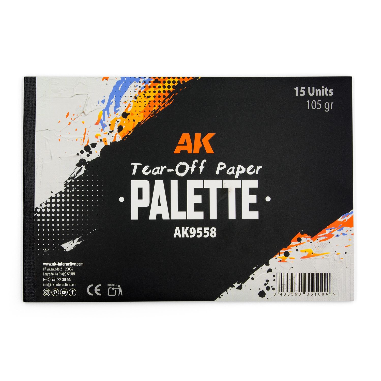 AK9558 - Tear-Off Paper Palette - 15 Sheets