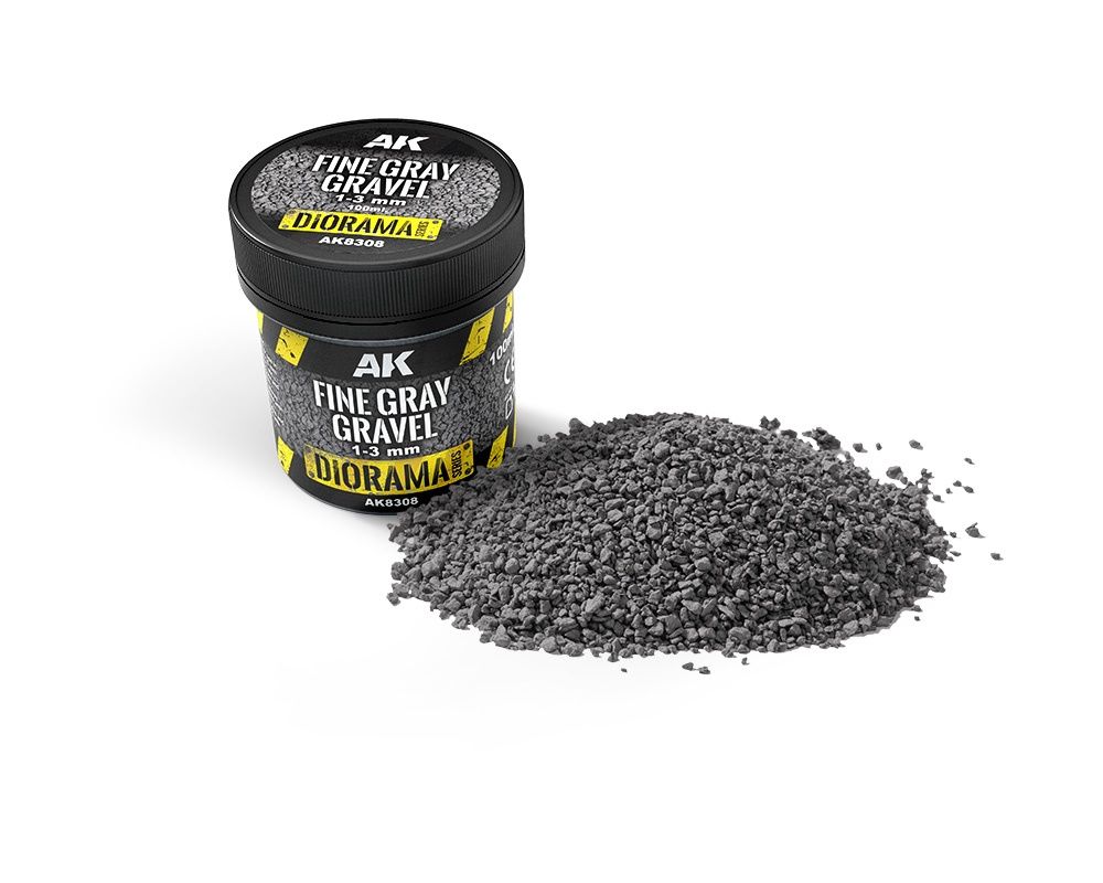 AK8308 - Fine Gray Gravel 1-3mm - 100ml