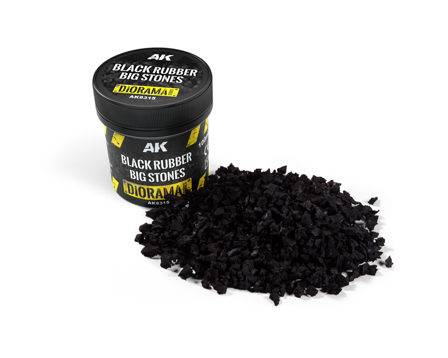 AK8315 - Black Rubber Big Stones - 100ml