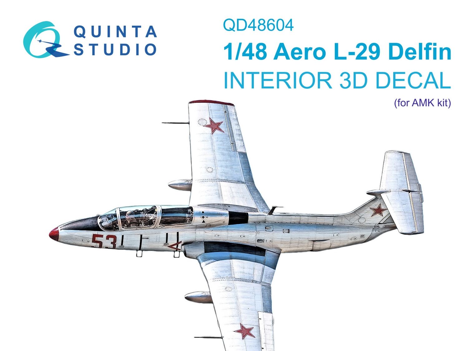 QD48604 - L-29 Delfin 3D-Printed &amp; coloured Interior on decal paper (AMK) - 1:48