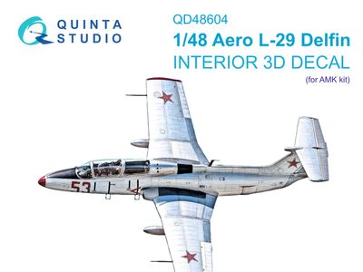 QD48604 - L-29 Delfin 3D-Printed &amp; coloured Interior on decal paper (AMK) - 1:48