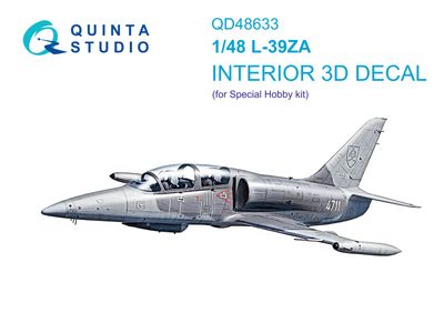 QD48633 - L-39ZA 3D-Printed &amp; coloured Interior on decal paper (Special Hobby) - 1:48