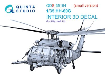 QDS-35164 - HH-60G Pave Hawk 3D-Printed &amp; coloured Interior on decal paper (Kitty Hawk) - Small Version - 1:35