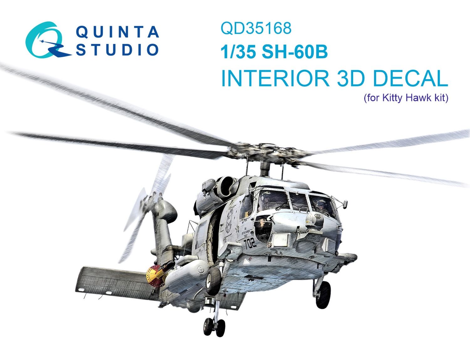 QD35168 - SН-60B Seahawk 3D-Printed &amp; coloured Interior on decal paper (Kitty Hawk) - 1:35