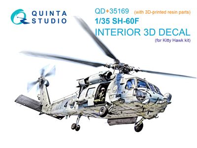 QD+35169 - SH-60F Seahawk 3D-Printed &amp; coloured Interior on decal paper (Kitty Hawk) (with 3D-printed resin parts)  - 1:35