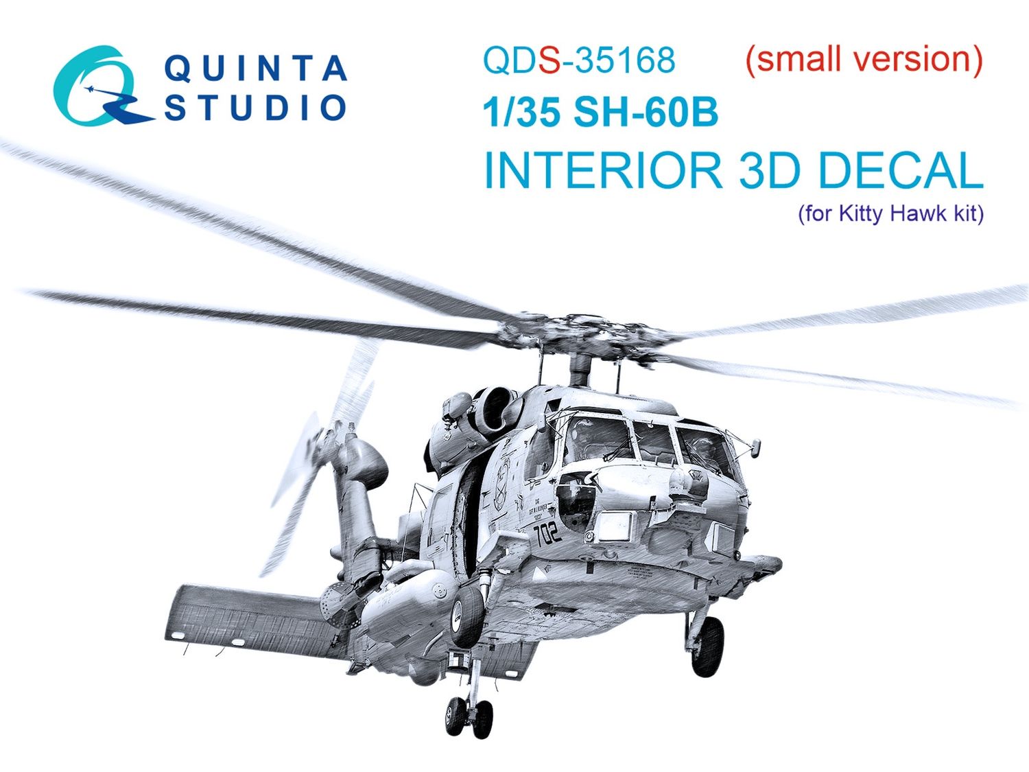 QDS-35168 - SН-60B Seahawk 3D-Printed &amp; coloured Interior on decal paper (Kitty Hawk) - Small Version - 1:35