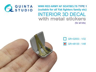 QR+48130 - WWII Red Army AF Seatbelts Type 1 (with metal buckles) (All kits) - 1:48