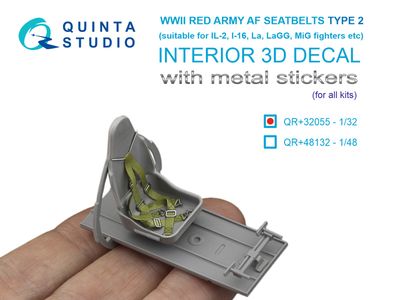 QR+32055 - WWII Red Army AF Seatbelts Type 2 (with metal buckles) (All kits) - 1:32