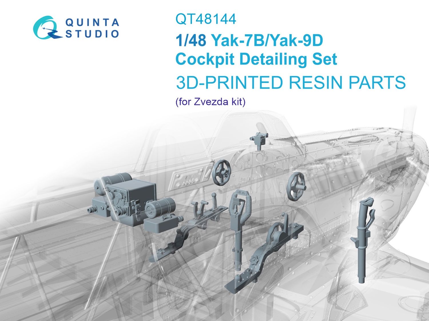 QT48144 - Yak-7B/Yak-9D Cockpit Set (Zvezda) - 1:48