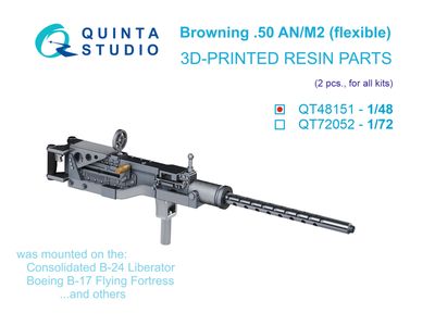 QT48151 - Browning .50 AN_M2 (flexible) Machine Gun, 2 pcs (for all kits) - 1:48