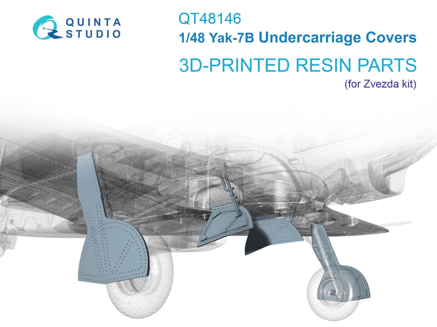 QT48146 - Yak-7B Undercarriage covers (Zvezda) - 1:48