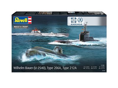 05186 - Wilhelm Bauer (U-2540) ,Type 206A, Type 12A - 70 Years Bundeswehr - 1:144