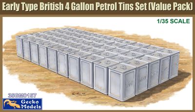 35GM0157 - Early Type British 4 Gallon Flimsies Petrol Tins Set (Value Pack) - 1:35