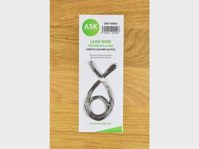 200-T0063 - Lead Wire - Round Ø 0,6 mm x 250 mm - cca. 20 pcs