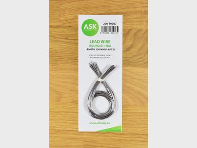 200-T0067 - Lead Wire - Round Ø 1 mm x 250 mm - cca. 14 pcs