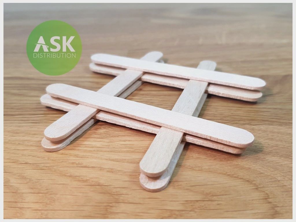 200-T0070 - Wooden Stick 92 x 9 mm - 8 pcs