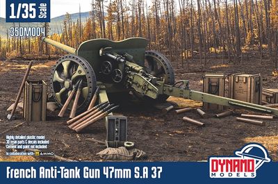 35DM004 - French Anti-Tank Gun 47mm S.A 37 - 1:35