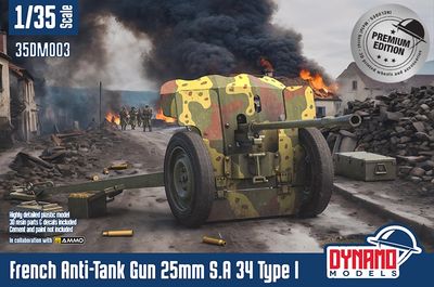 35DM003-P - French Anti-Tank Gun 25mm S.A 34 Type I - “Premium edition” - 1:35
