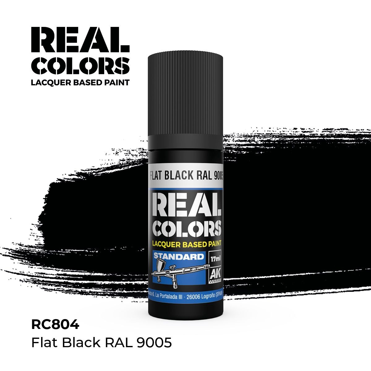 RC804 - Flat Black RAL 9005 - 17ml