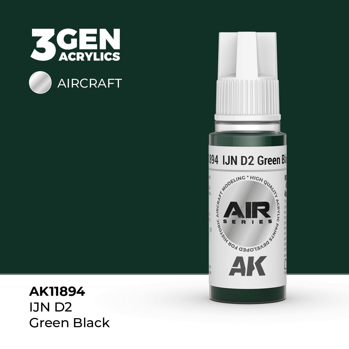 AK11894 - IJN D2 Green Black - Acrylic - 17 ml