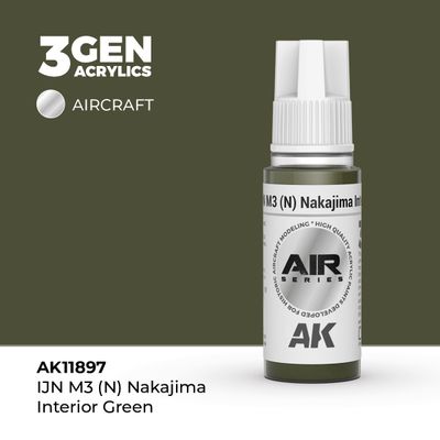 AK11897 - IJN M3 (N) Nakajima Interior Green - Acrylic - 17 ml