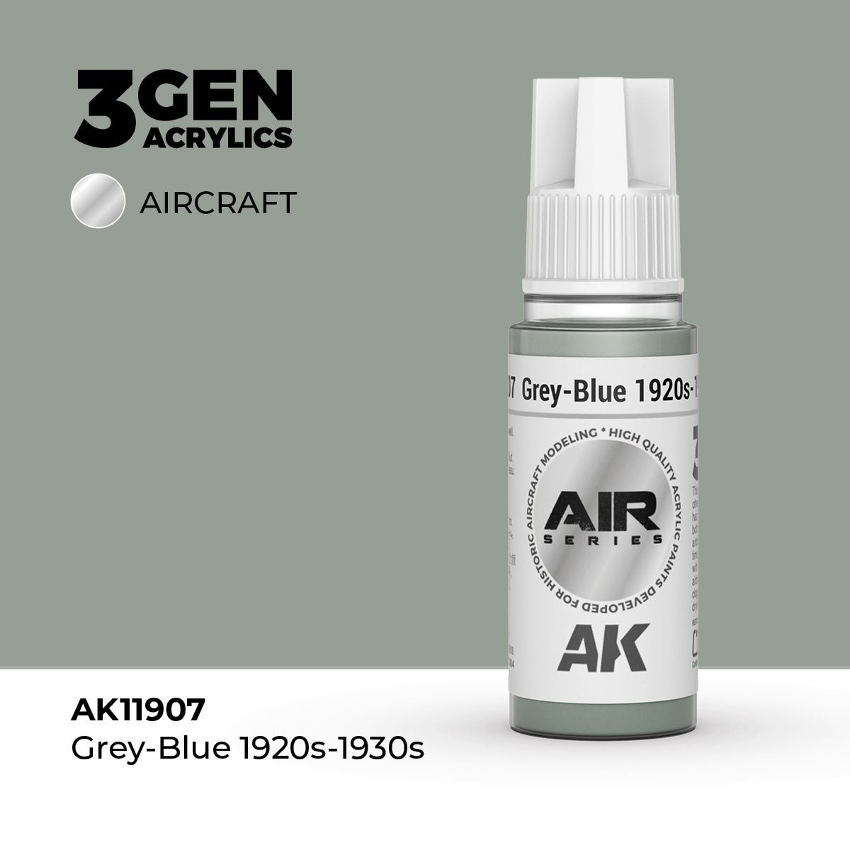 AK11907 - Grey-Blue 1920s-1930s - Acrylic - 17 ml