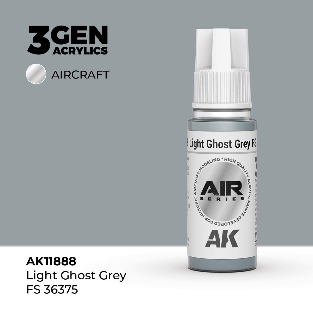 AK11888 - Light Ghost Grey FS 36375 - Acrylic - 17 ml
