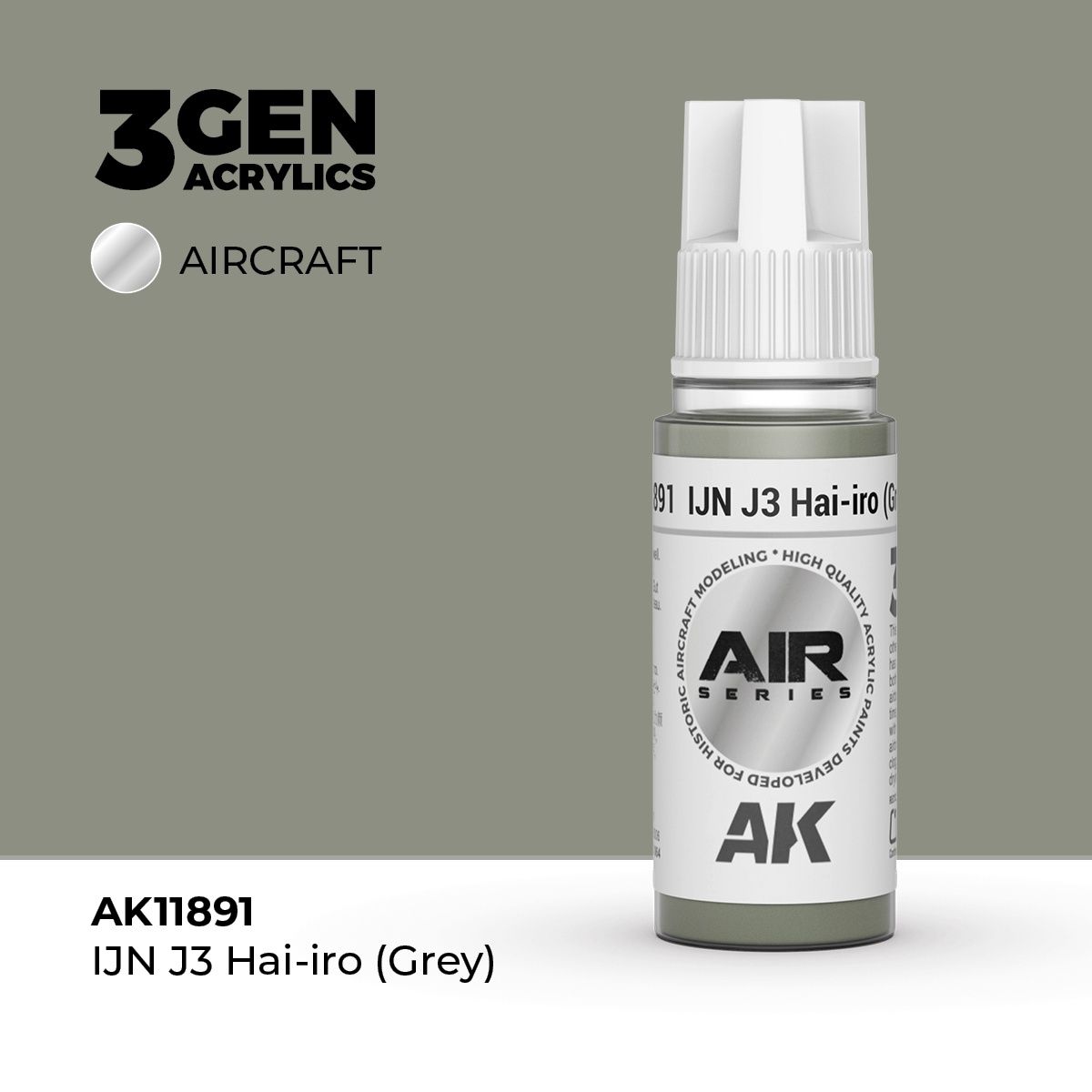 AK11891 - IJN J3 Hai-iro (Grey) - Acrylic - 17 ml