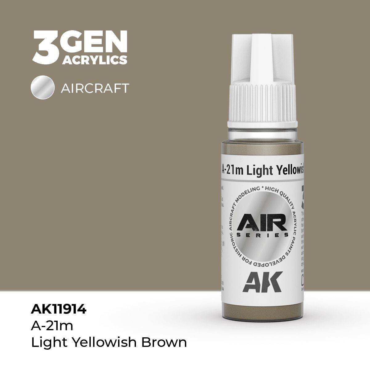 AK11914 - A-21M Light Yellowish Brown - Acrylic - 17 ml