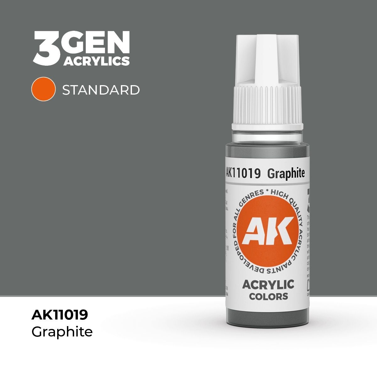 AK11019 - Graphite  - Acrylic - 17 ml