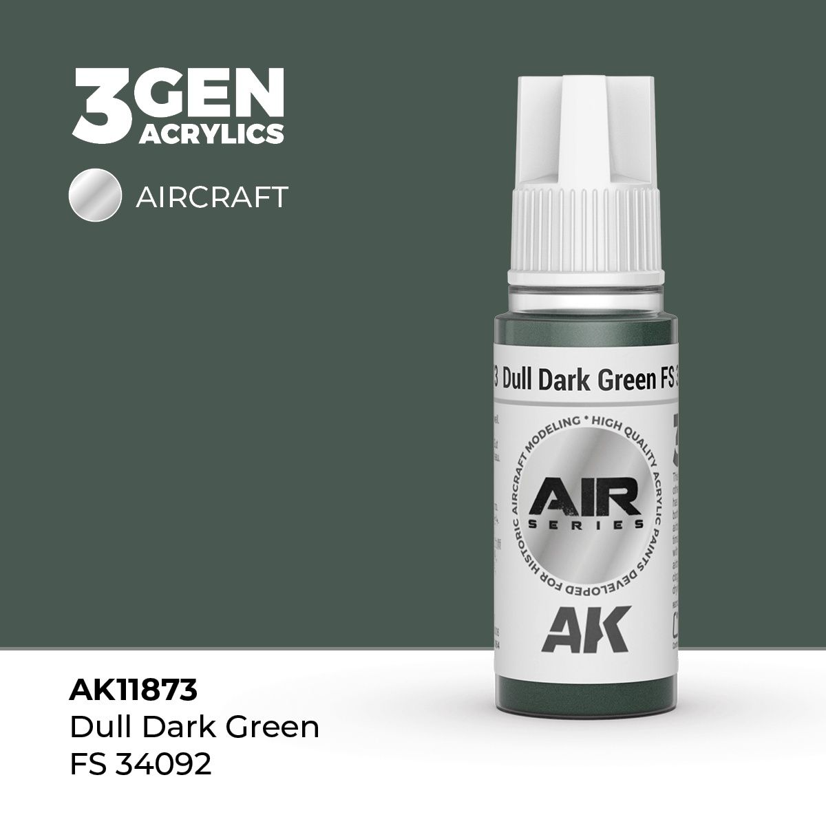 AK11873 - Dull Dark Green FS 34092 - Acrylic - 17 ml