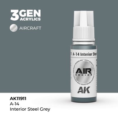 AK11911 - A-14 Interior Steel Grey - Acrylic - 17 ml