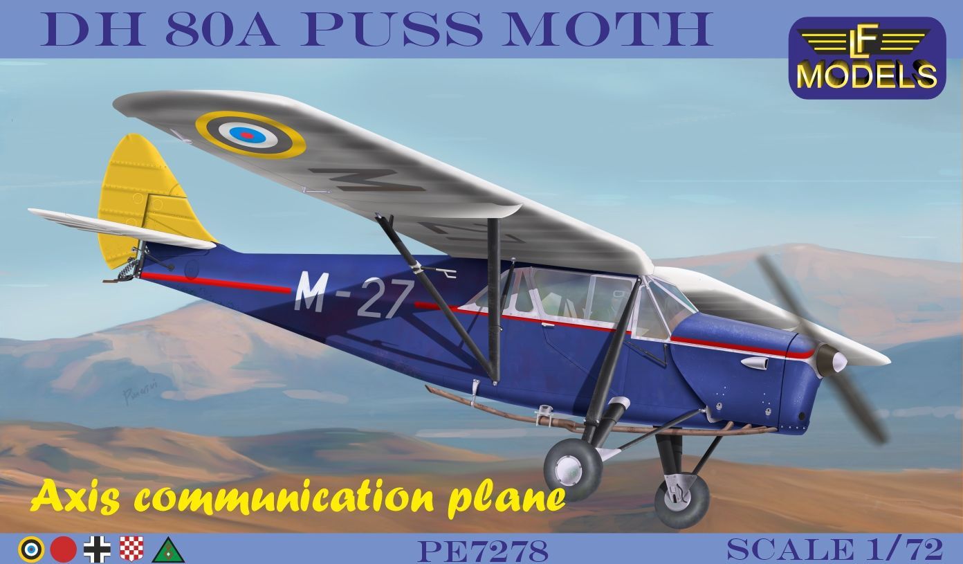 PE7278 - DH-80A Puss Moth - Axis Communication Plane - 1:72