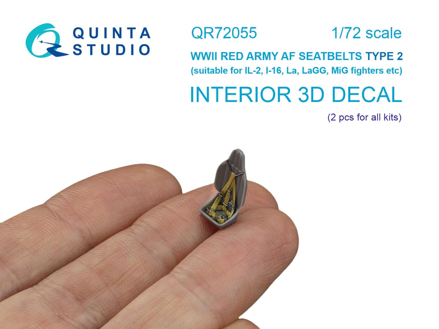 QR72055 - WWII Red Army AF Seatbelts Type 2 (for 2 seats) (All kits) - 1:72
