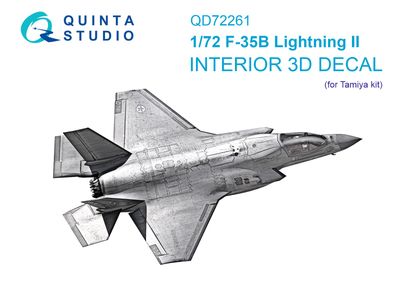 QD72261 - F-35B Lightning II 3D-Printed &amp; coloured Interior on decal paper (Tamiya) - 1:72