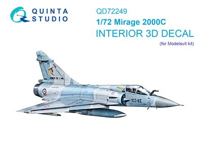 QD72249 - Mirage 2000C 3D-Printed &amp; coloured Interior on decal paper (Modelsvit) - 1:72