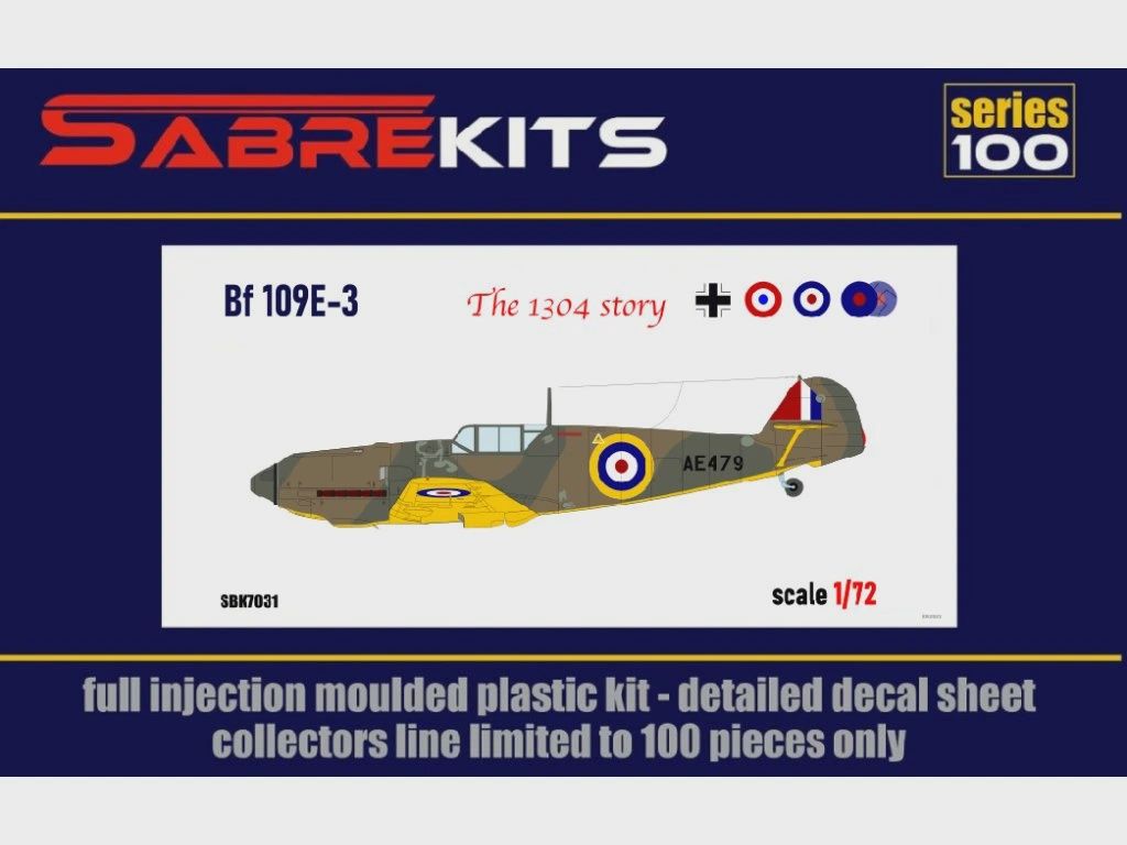 SBK7031 - Bf 109E-3 - The 1304 Story - 1:72