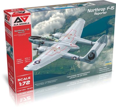 7233 - Northrop F-15 Reporter - Twin Engine Reconnaissance Aircraft US Air Force - 1:72