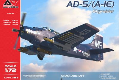 7253 - Douglas AD-5 / A-1E Skyraider - 1:72