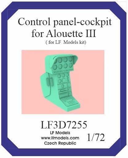 LF3D7255 - Control panel-cockpit for Alouette III - 1:72
