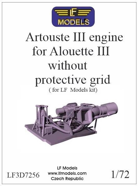 LF3D7256 - Artouste III engine for Alouette III w/o protective grid - 1:72