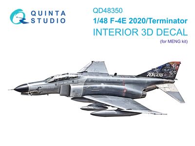 QD48350 - F-4E 2020 Terminator 3D-Printed &amp; coloured Interior on decal paper (MENG) - 1:48