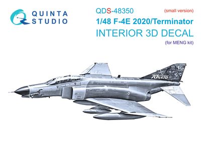 QDS-48350 - F-4E 2020 Terminator 3D-Printed &amp; coloured Interior on decal paper (MENG) - Small version - 1:48