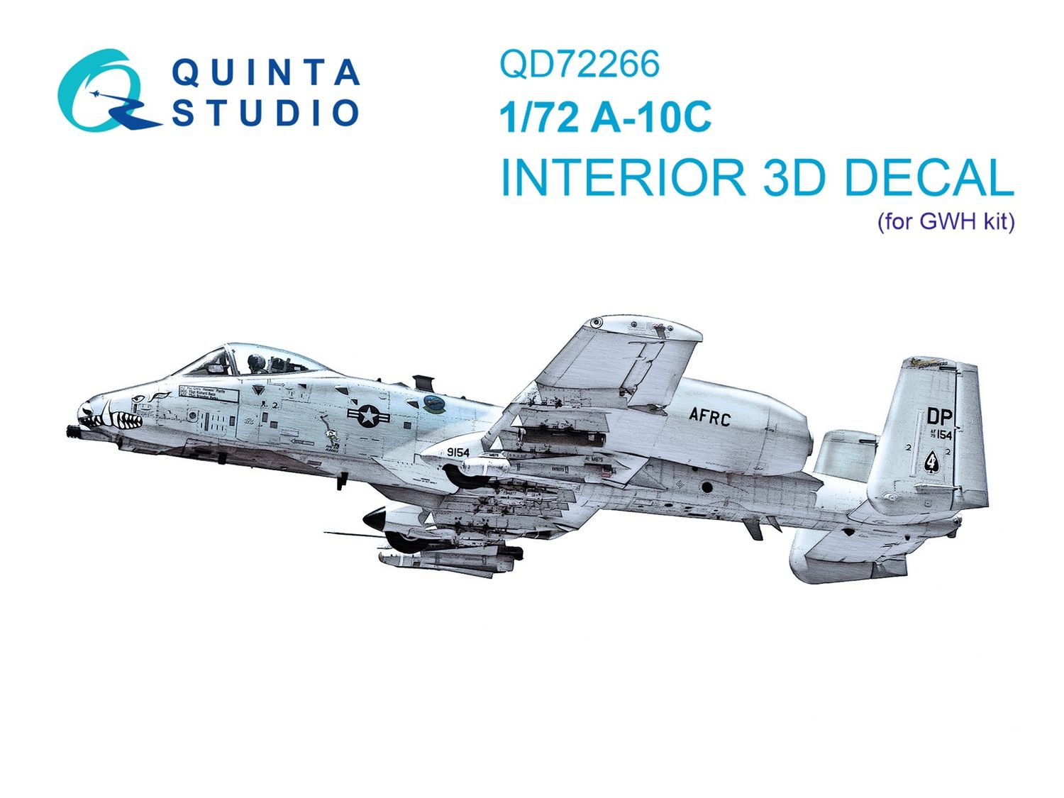 QD72266 - A-10C 3D-Printed &amp; coloured Interior on decal paper (GWH) - 1:72