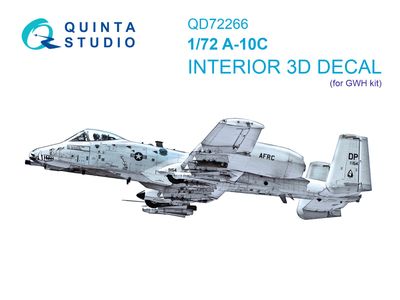 QD72266 - A-10C 3D-Printed &amp; coloured Interior on decal paper (GWH) - 1:72